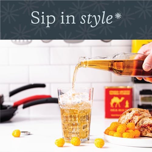 Vikko Large Drinking Glasses, 14 Ounce Glass Cups, Durable Glasses Drinking Set of 12, Stackable Water Glasses, Highball Glasses, Heavy Base Tumblers & Water Glasses, Dishwasher Safe Cups for Kitchen