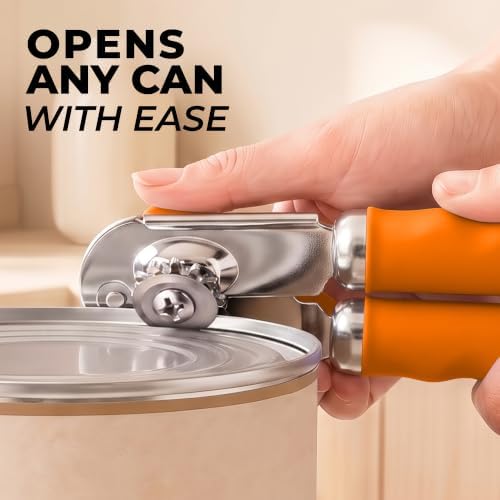 Zulay Kitchen Stainless Steel Swing Open Manual Can Opener Comfortable Grip