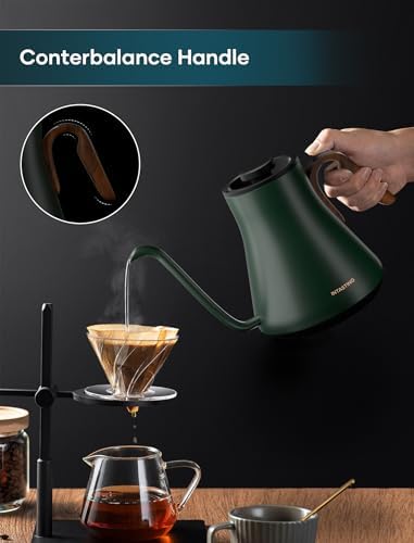 INTASTING Gooseneck Electric Kettle with ±1℉ Temperature Control, 0.9L
