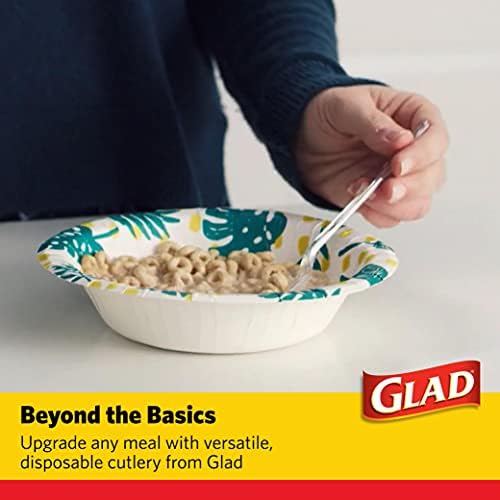 Glad Clear Disposable Plastic Cutlery Set, 150 Count Family Size