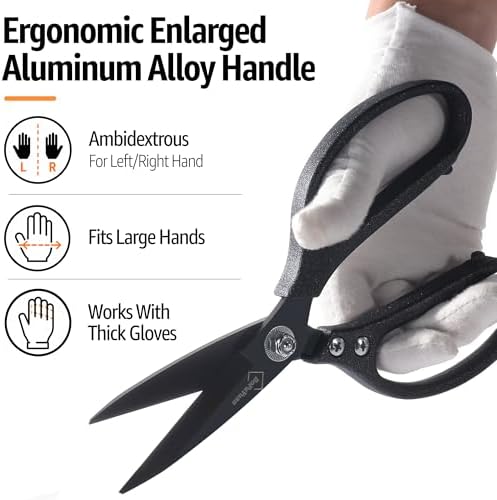 BoFuYuan Heavy Duty Scissors for Cutting Carpet Cardboard Leather Fabric