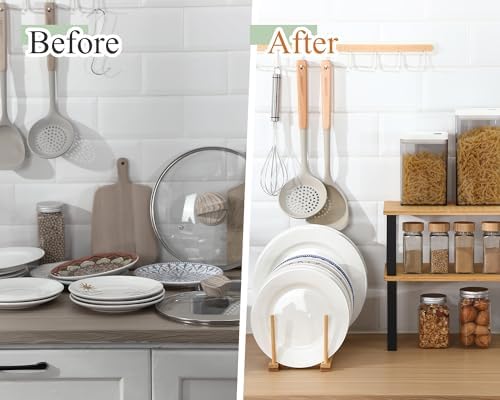 4 Pcs Kitchen Organizer Accessories Set for Cabinet, Light, 11.8 x 7.9''