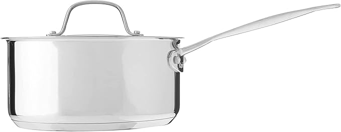 Cuisinart 1 Quart Saucepan w/Cover, Chef's Classic Stainless & Saucepan w/Cover, Chef's-Classic Stainless Steel Cookware & 1.5 Quart Saucepan w/Cover, Chef's Classic Stainless Steel Cookware