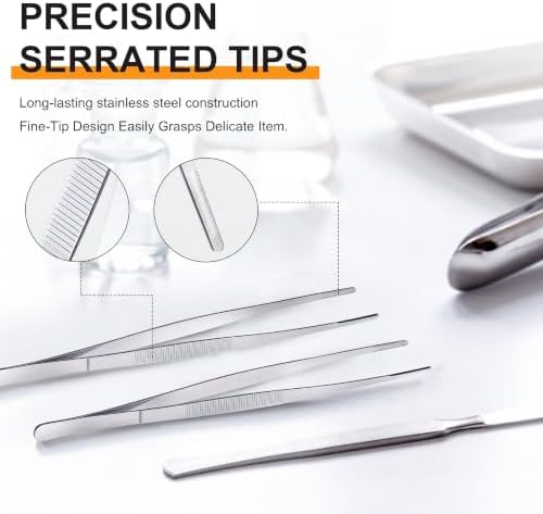 Yaomiao 4 Packs 12 Inch Cooking Tweezers Bar Kitchen Tongs, Silver
