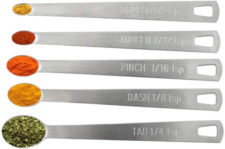 LIUSM Mini Stainless Steel Measuring Spoons Set (Set of 5)