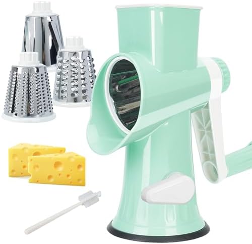 Cheese Grater with Handle,Multifunctional Rotary Cheese Grater