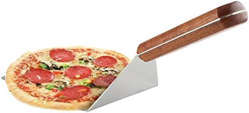 8” Extra-Large Sturdy Stainless Steel Spatula Hamburger Turner with Strong Wooden Handle – Professional Commercial Food Flipper Scraper for Grilling Cooking, Baking for Your Flat Top Restaurants