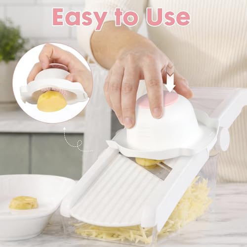 Kichvoe Pink Mandoline Slicer Guard Mandolin Hand Guard Safety Protector