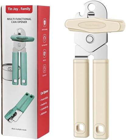Can Opener Manual, Reinforced Blade, Effortless Knob, Non-Stick (Banana)