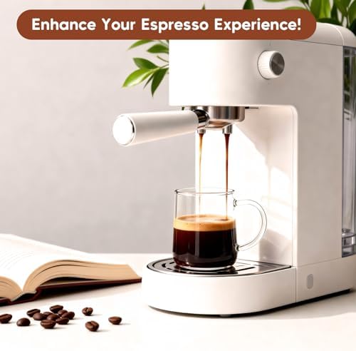 Glass Espresso Cups Set of 2, 5.4 oz Clear Espresso Shots Cup with Handle, Small Coffee Cups Glasses Mugs, Demitasse Cups, Cappuccino Cup, Suit for Espresso Machine, Microwave Dishwasher Safe