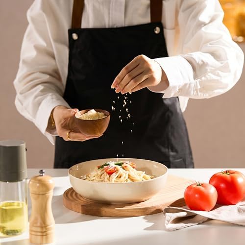 KooK Pasta Bowls, For Soups & Salads, Set of 4, 40 oz, Ivory