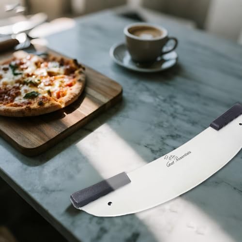 20" Pizza Cutter Rocker, Stainless Steel Semi-circle Sharp Blade Knife, for Commercial, Home