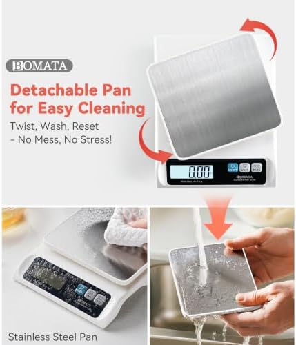 BOMATA 0.1g High Precision Digital Kitchen Food Scale, 13lb Gram Scale