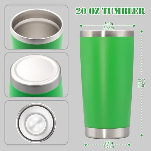 20 oz Tumbler Insulated Tumblers Stainless Steel Coffee Mug,Green 1PCS