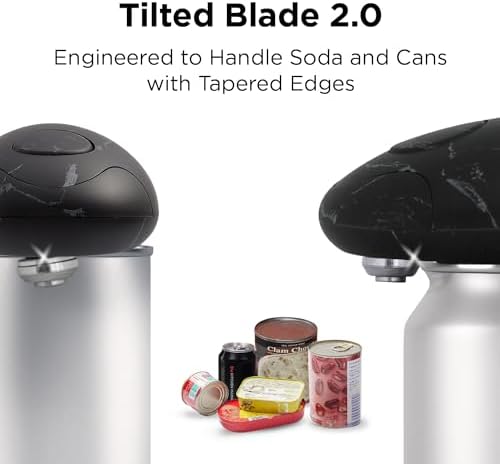 Kitchen Mama Auto 2.0 Electric Can Opener, Cordless, Marble Black