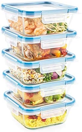 Snapware Glass Total Solutions (5-Pack, 4 Cup) Food Storage Containers Set