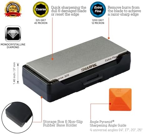 SHARPAL 156N Double-sided Diamond Sharpening Stone, 6 in. x 2.5 in.
