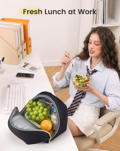 LOVEVOOK Insulated Lunch Bag for Women Men, Cute Fit and Fresh Lunch Box