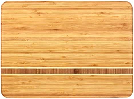 Totally Bamboo Martinique Bamboo Serving and Cutting Board, 15" x 11"
