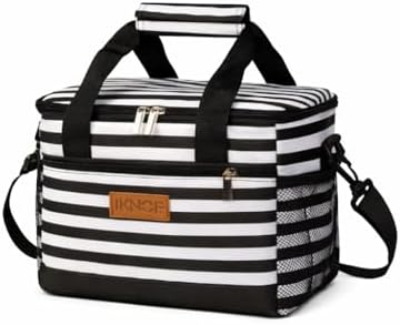 iknoe Insulated Lunch Bag, Foldable 8.5L Cooler Bag for Men & Women, Lunch Box