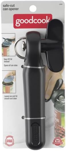 Good Cook Can Opener, Safe Cut Manual Can Opener, no Sharp_Can Edges, Black (Pack of 12)