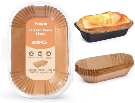 Loaf Pan Liners,2lb Loaf Pan Liners for Baking Bread 9x5, Loaf Pans Parchment Liners,300pcs Non-Stick Parchment Paper for Loaf Pans,Loaf Liners for Baking,Inner Dimensions are 7.5 x 3.5 inches
