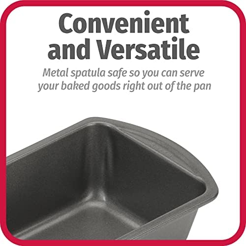 GoodCook Nonstick Loaf Pan Heavy-Duty Steel Bakeware with Easy-Clean Non-Stick Coating,Oven&Dishwasher Safe Pan for Meatloaf Breads Cakes Brownies Lasagnas Casseroles&More,8 x 4-Inch,Gray (Pack of 12)