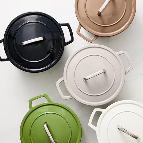 Martha by Martha Stewart 5 QT European Enameled Cast Iron Dutch Oven w/Lid - Obsidian