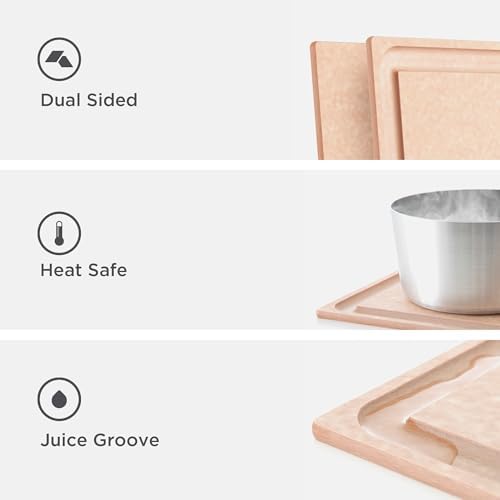 Epicurean BBQ Board 19.5" x 15" Cutting Board with Deep Juice Groove - Dishwasher Safe and Made in the USA, Natural