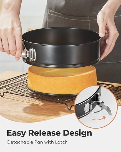 Kootek Cake Pan Set of 3, Springform Pans 4, 7, 9 Inch, 50 Parchment Paper