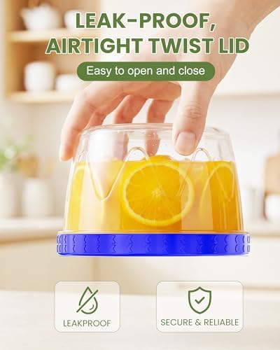 9 Pack- 17/10/5/2.7oz Reusable Freezer Storage Containers, Airtight Plastic Food Sauce Salad Dressing Storage Containers with Twist Top Lids, BPA Free, Stackable, Leakproof, Microwave/Dishwasher Safe
