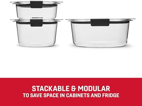 Rubbermaid Brilliance® Round Leak Proof Food Storage Containers, 6 Piece Set (Pack of 2)