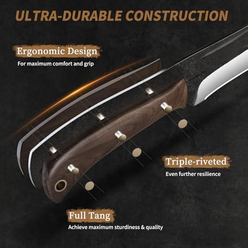 HOSHANHO Butcher Knife Set 3PCS, Sharp Fillet & Utility & Paring Knife Set