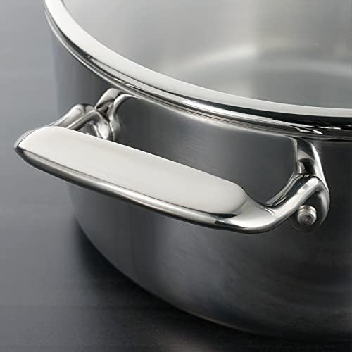 Tramontina Boston Tri-Ply Clad Stainless Steel 6-Quart Saute Pan with Lid