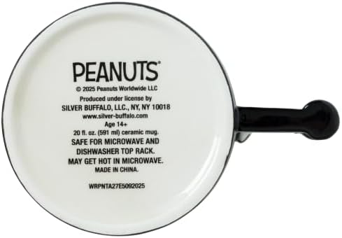 Silver Buffalo Peanuts Snoopy Racing Team, 3D Sculpted Handle Mug, 20oz