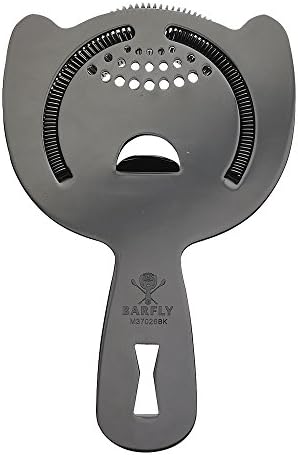 Barfly Heavy Duty Spring Bar Strainer, Gun Metal Black