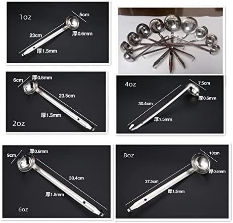 Stainless Steel Soup Ladle Set Long Handled Spoons with Pouring