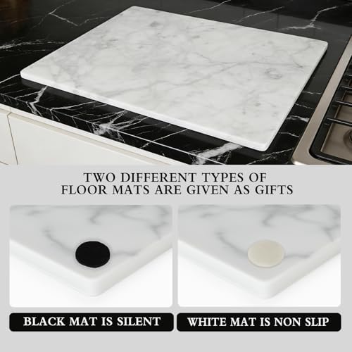 Marble Cutting Board for Kitchen 20×16 Inch Italian Carrara White