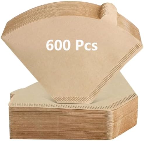 Clinuse 600Pcs #4 Cone Coffee Filters 8-12 Cup Compatible with Ninja Maker