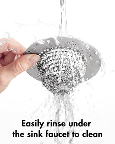 2 Pack Reversible Kitchen Sink Drain Strainer, Anti-Clog Flat Edge Design