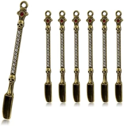 6-Pack Mini Spoons Metal Tiny Shovels 3-Inch Small Medicine Spoon
