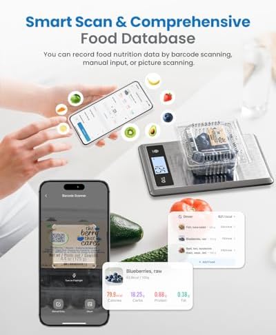 RENPHO Smart Food Scale with app, Nutritional Calculator, Stainless Steel