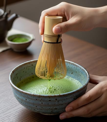 Matcha Whisk 2-Pack - Handcrafted Bamboo Chasen Set, 100-Prong Traditional Japanese Stirrer for Authentic Matcha Tea Preparation