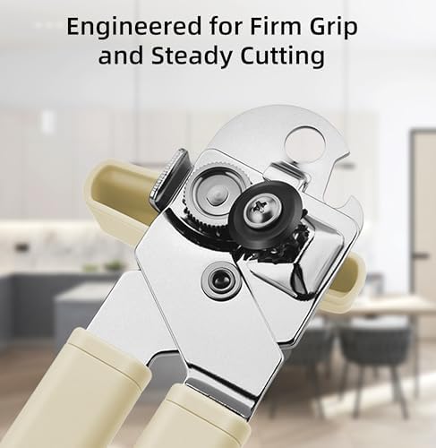 Can Opener Manual, Reinforced Blade, Effortless Knob, Non-Stick (Banana)