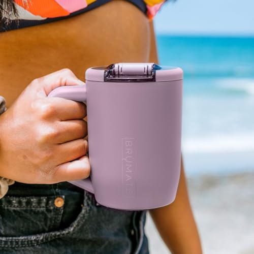 BrüMate Müv - 15oz 100% Leak Proof Insulated Coffee Mug with Handle & Lid - Stainless Steel Coffee Travel Mug - Double Walled Coffee Cup (Kiwi)