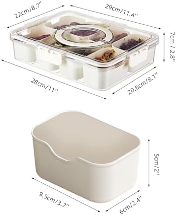 Pure Future 8-Compartment Snackle Box Snack Containers With Handle