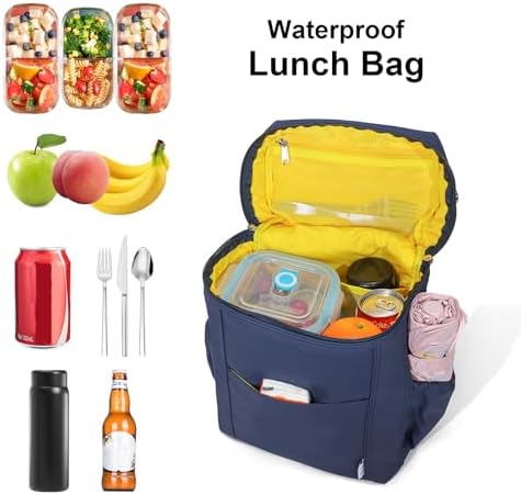 NOL Insulated Lunch Bags for Women Cooler Bag Lightweight Nylon Waterproof Lunch Box for Work