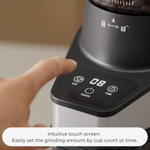 Conical Burr Coffee Grinder, 60 Settings, Anti-Static, Black