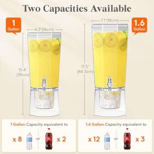 Lifewit 1 Gallon Drink Dispenser for Party with Leak-Proof Spigot, 1 Pc