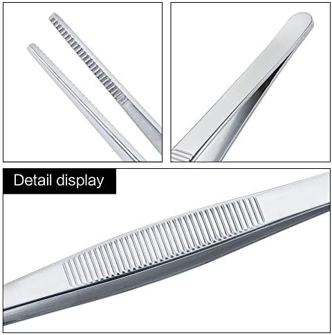 6.5 Inch Kitchen Tweezers Fine Tweezer Tongs, MSY BIGSUNNY Stainless Steel Food Tweezers Multi-function Cooking Tongs Kitchen Serving Tong